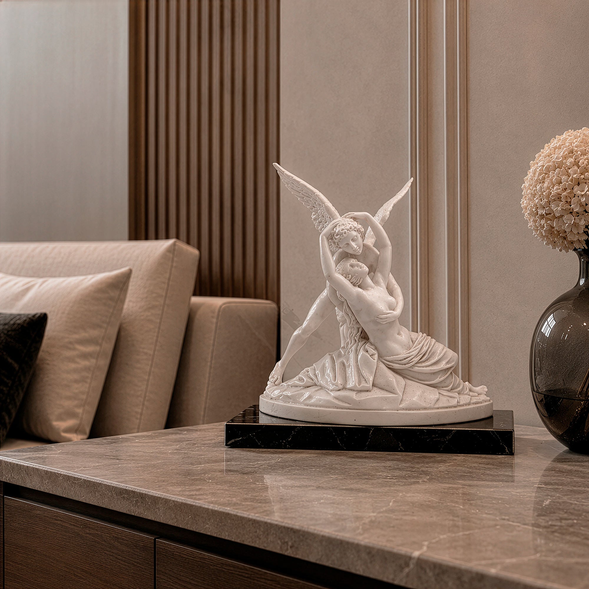 Marble Statue of Cupid and Psyche