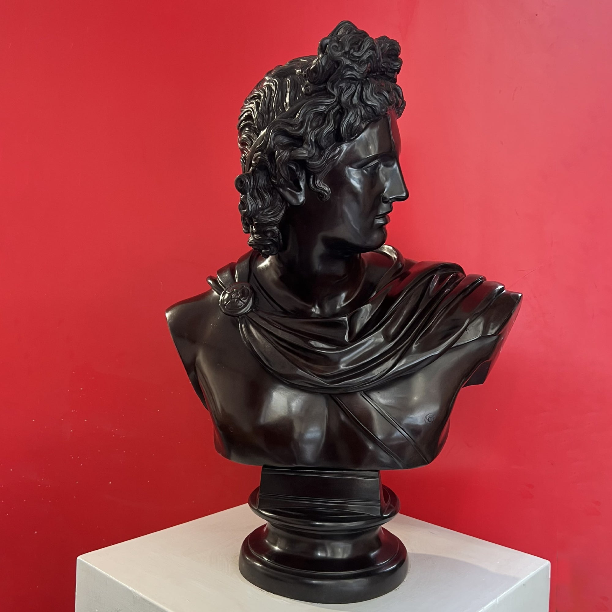 Buste en Bronze d'Apollon - Copie de l'Original des Musées du Vatican