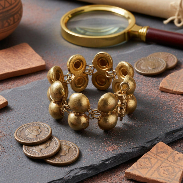 Armilla with Hemisphere of Herculaneum - 18K GOLD plated 925 Silver Bracelet