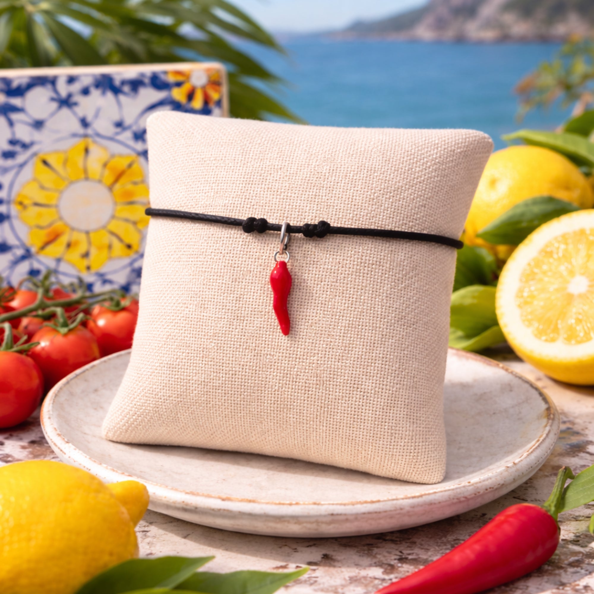 Bracelet with small Horn in 925 Silver