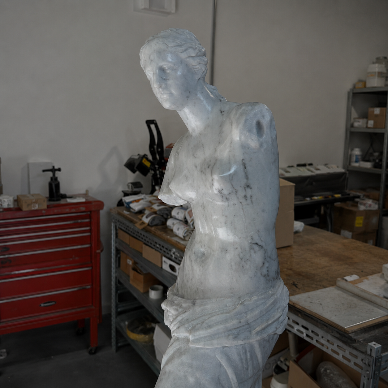 Sculpted and hand-finished in Italy.