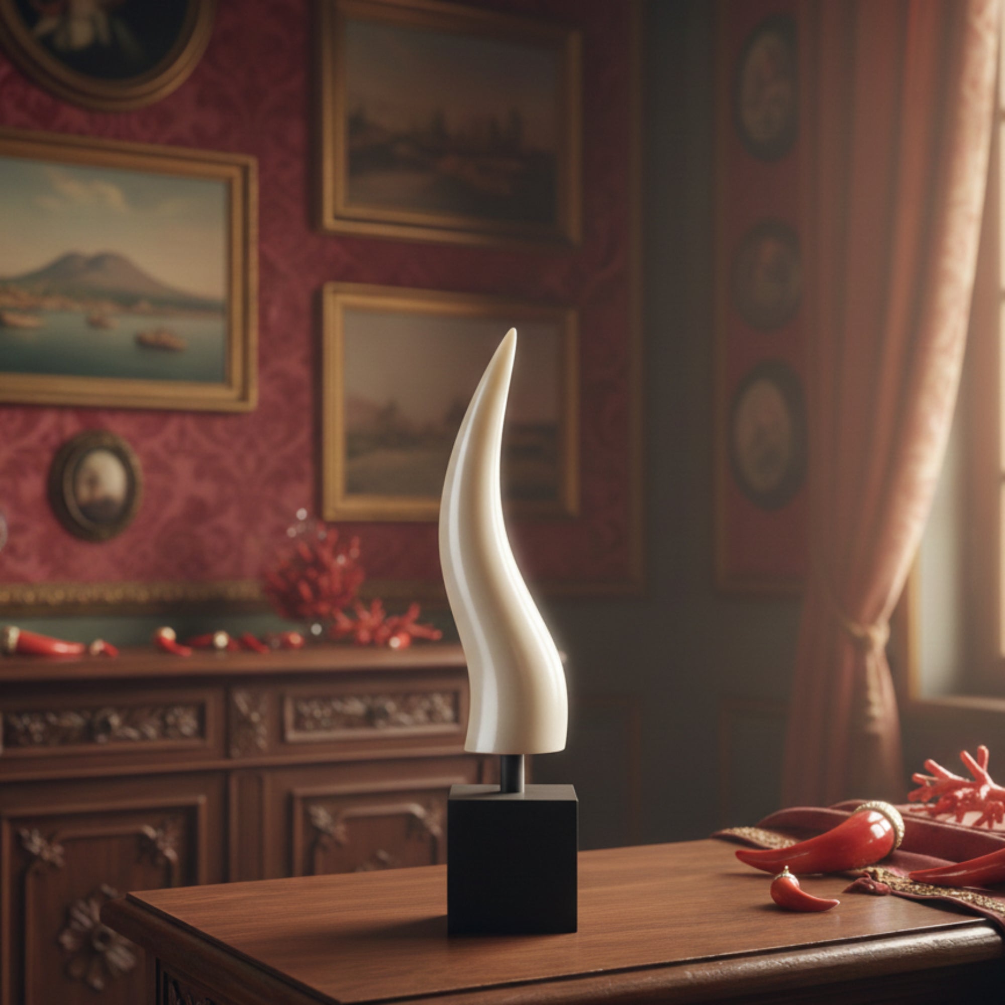 Corno portafortuna in 3D