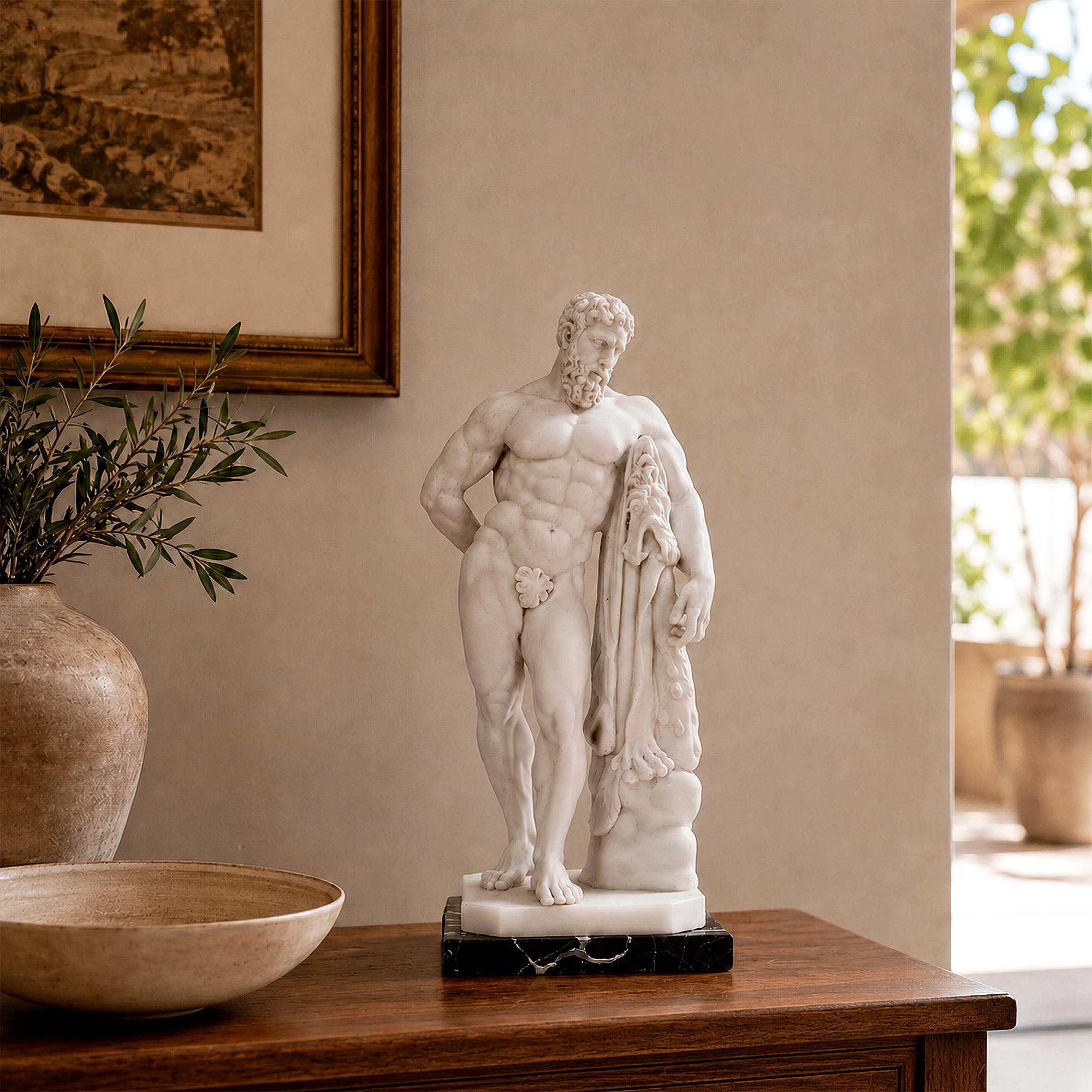 Scultura in Marmo di Ercole Farnese - 33 cm