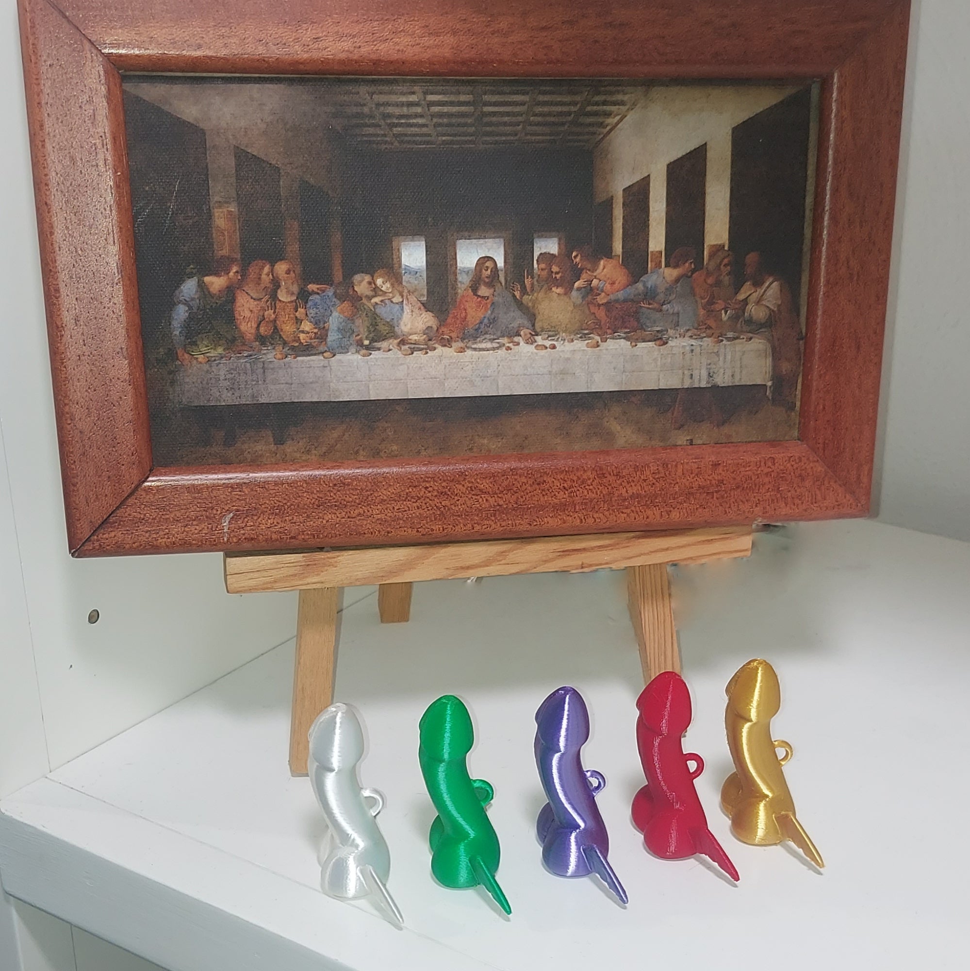 Falo alado “Fascinus” típico del arte erótico de Pompeya - Impreso en 3D con imán