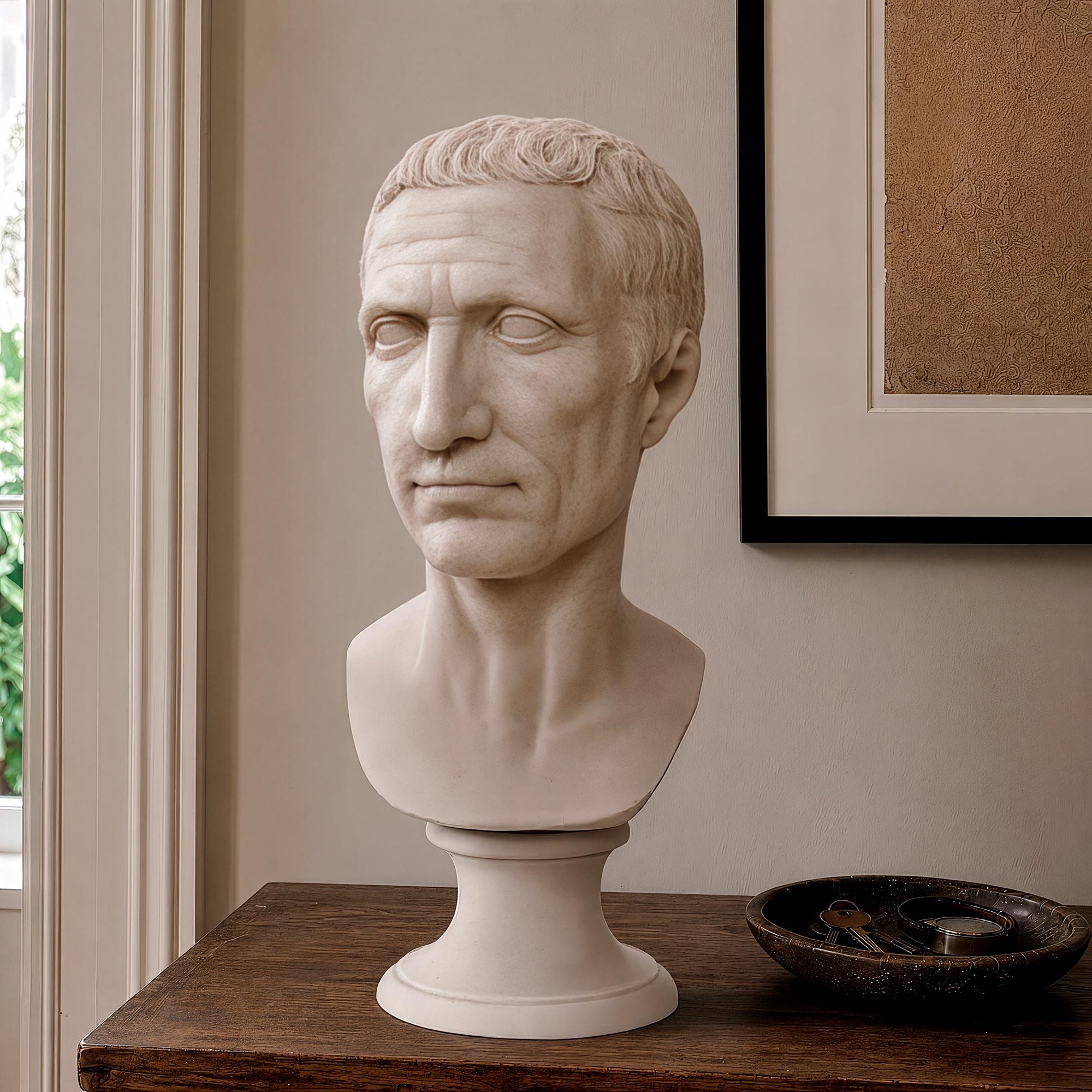 大理石人形 Gaius Julius Caesar - Marble Bust 18,5 Inch – Museum Shop Italy