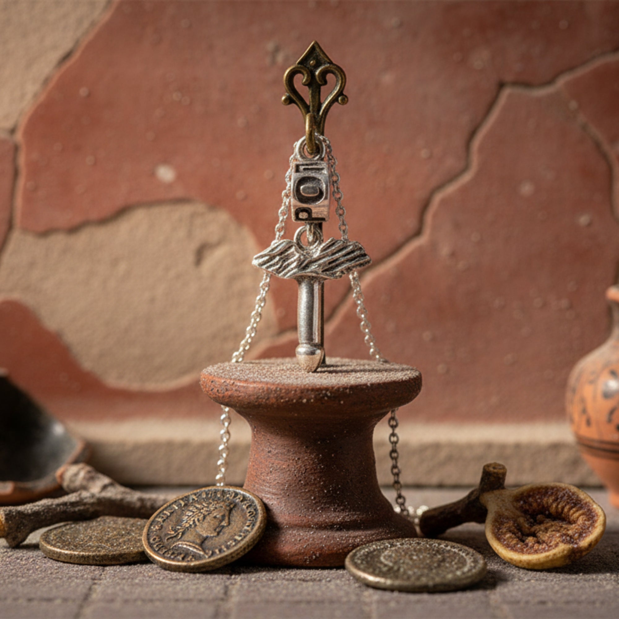 Winged Phallus of Pompeii - 925 Silver Pendant