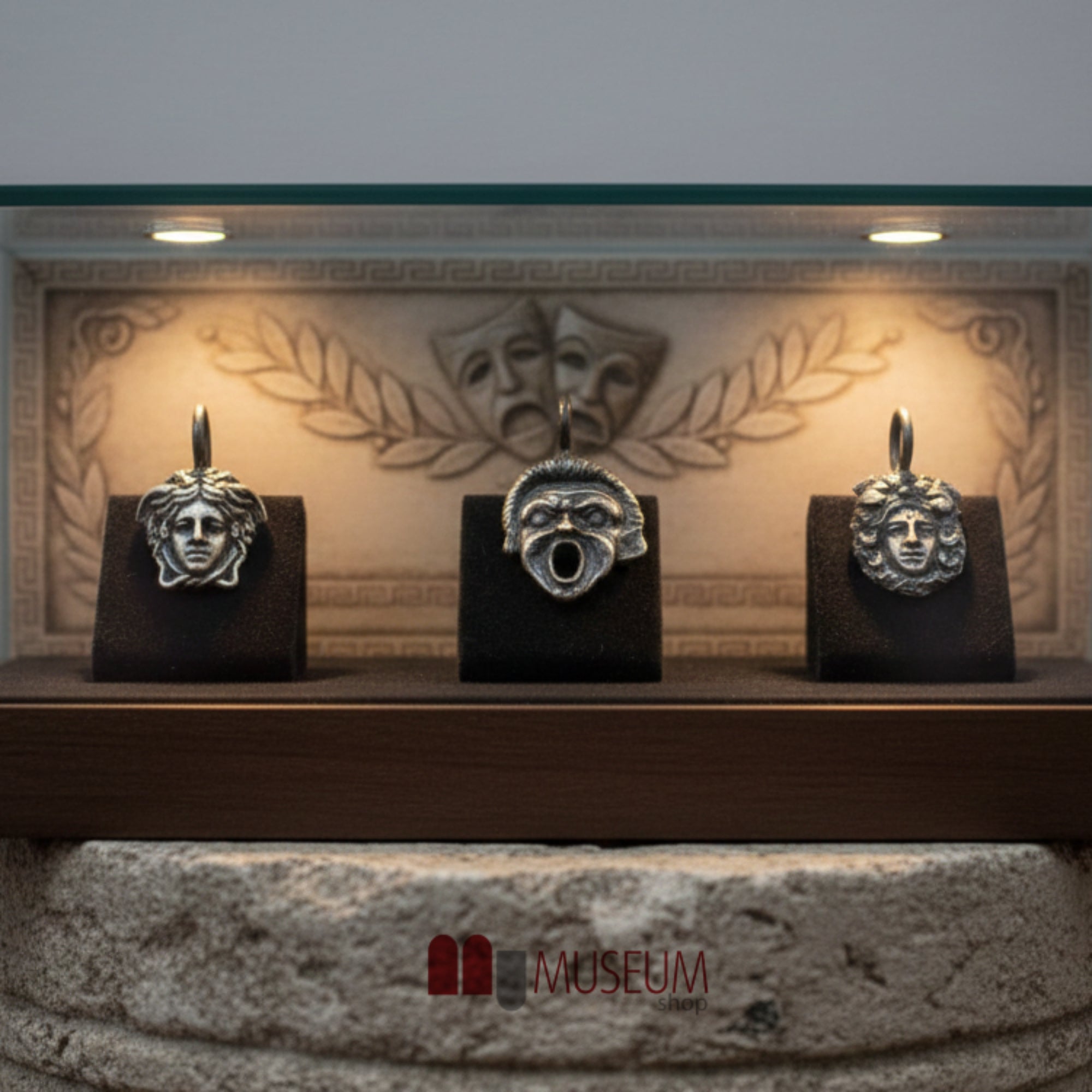  Theater Masks Sterling Silver Pendants