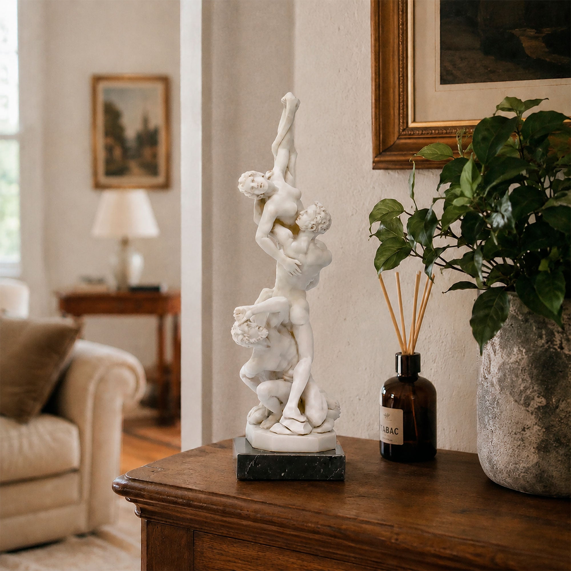 Rape of the Sabine Women by Giambologna - Marble statuette