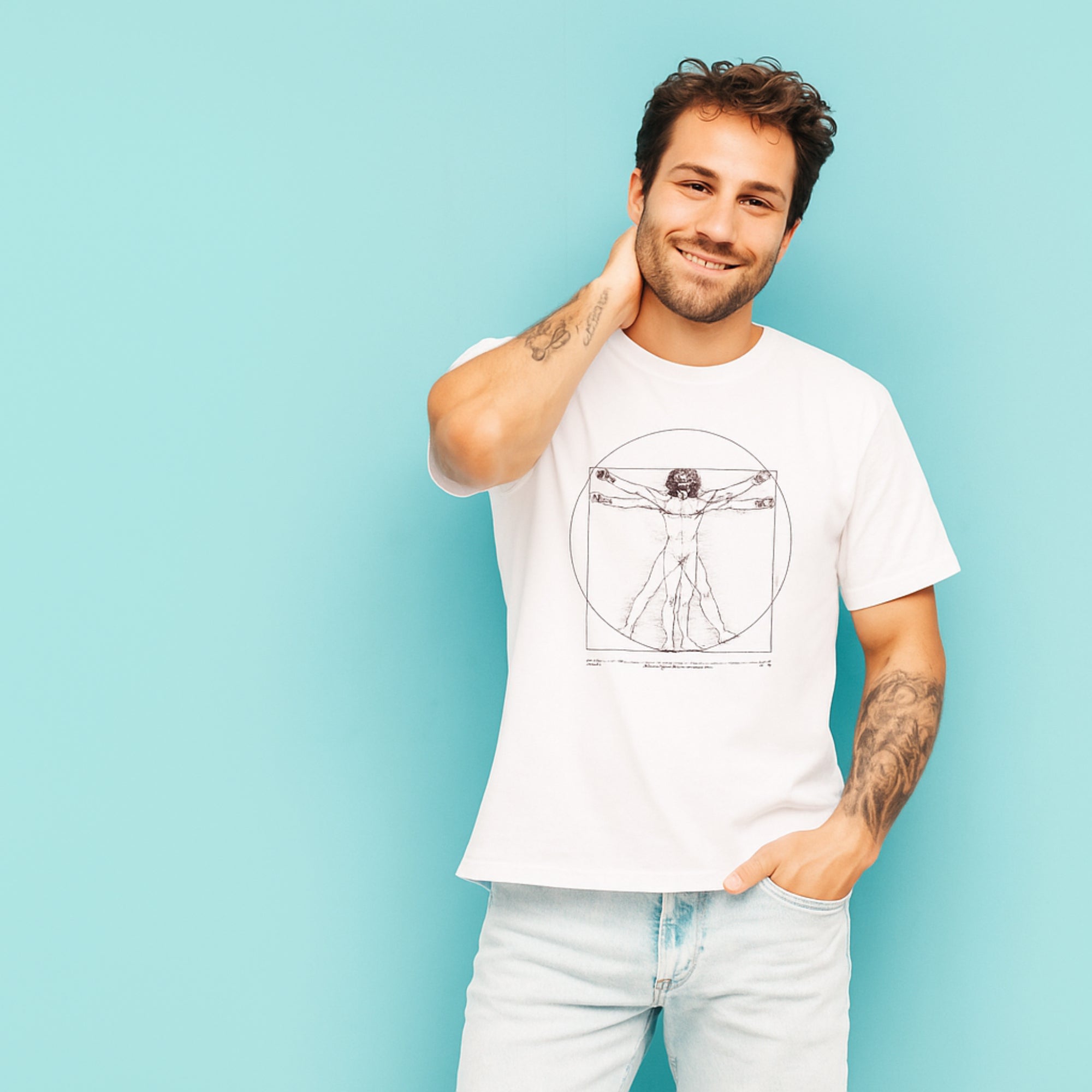 Camiseta Hombre Vitruviano – Leonardo da Vinci | Arte y estilo