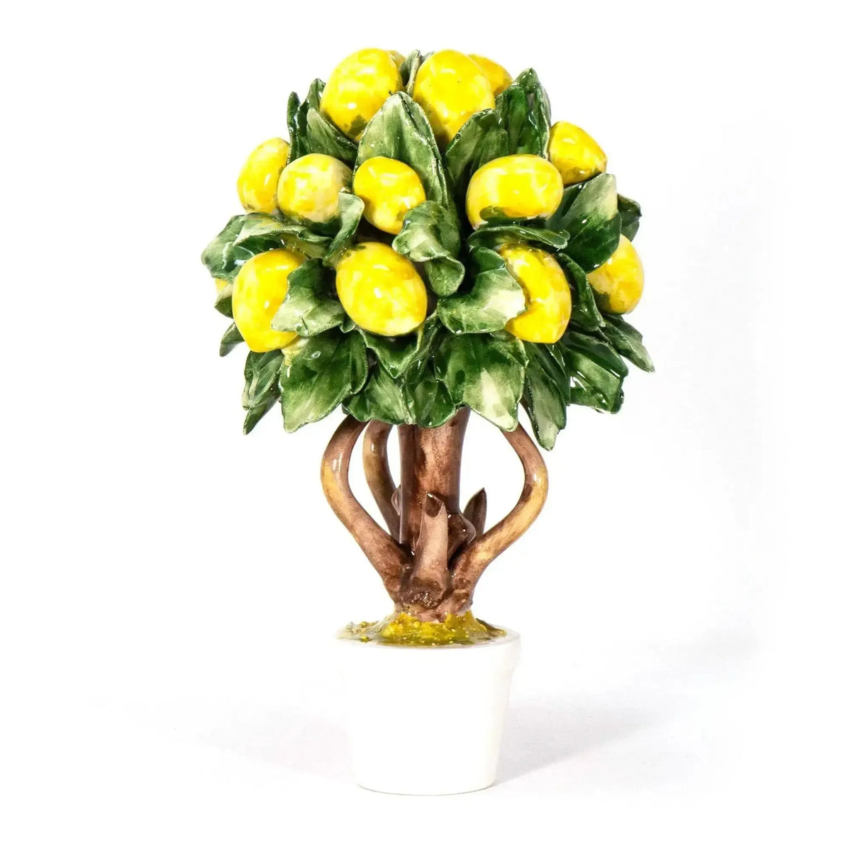 Capodimonte porcelain lemon tree, a unique piece of luxury home decoration, Italian craftsmanship.