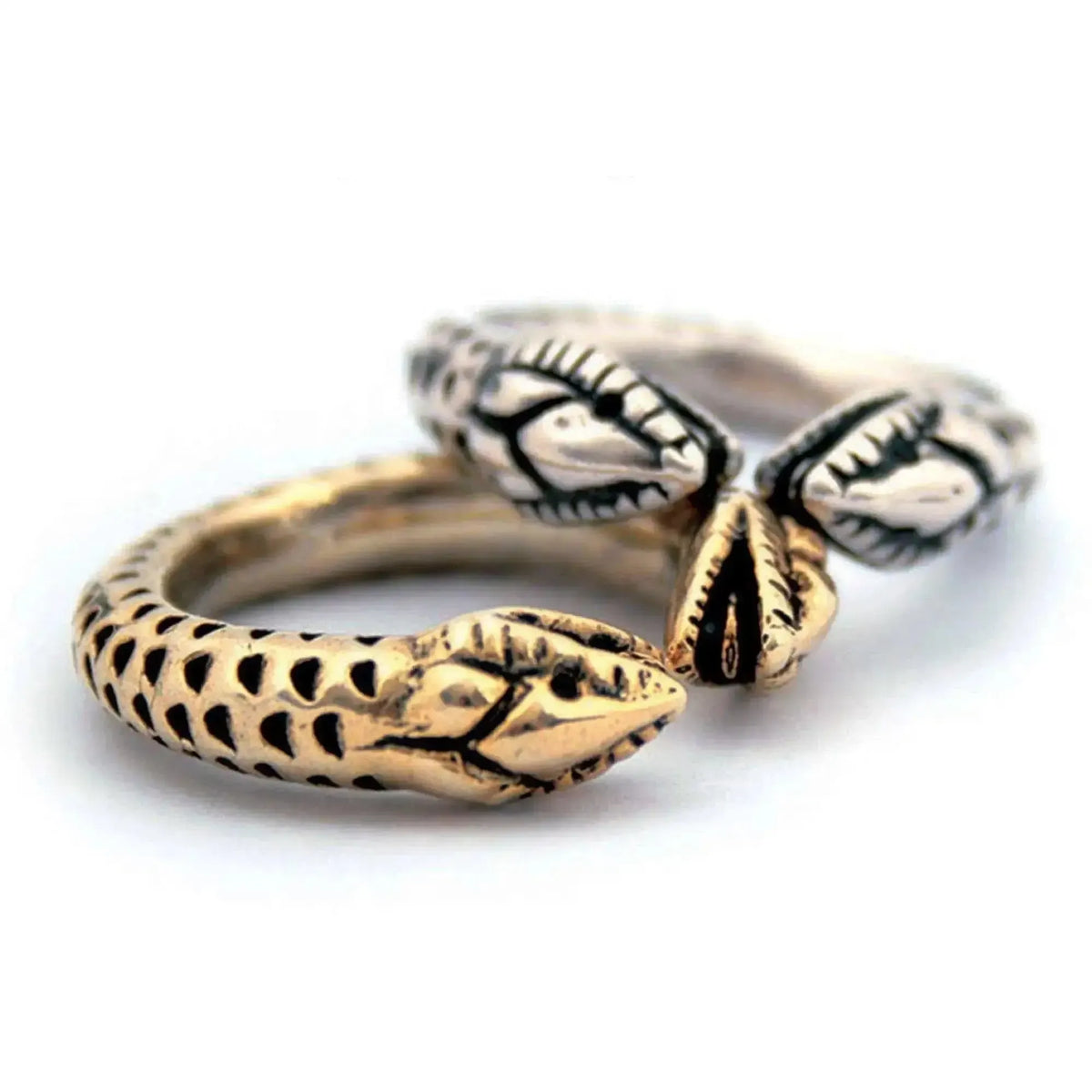 Double-headed snake ring in 925 silver