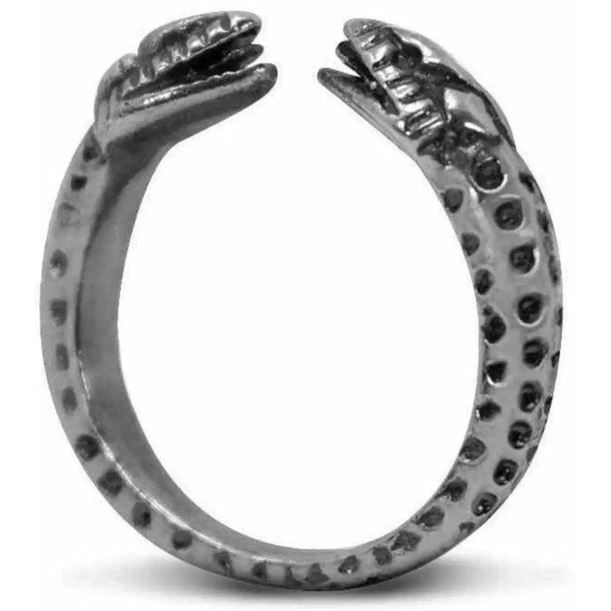 925 silver ring with two-headed snake