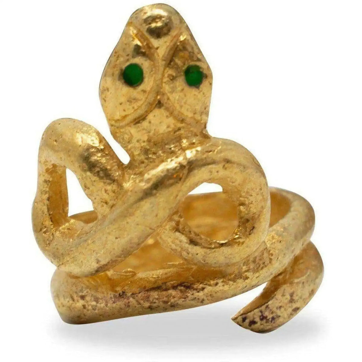 Anello Serpente intrecciato di Pompei in Argento 925 placcato Oro 18K 