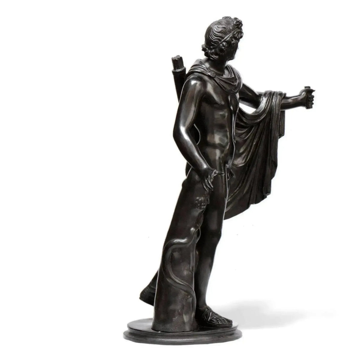 Apollo Belvedere of the Vatican museums, bronze statue