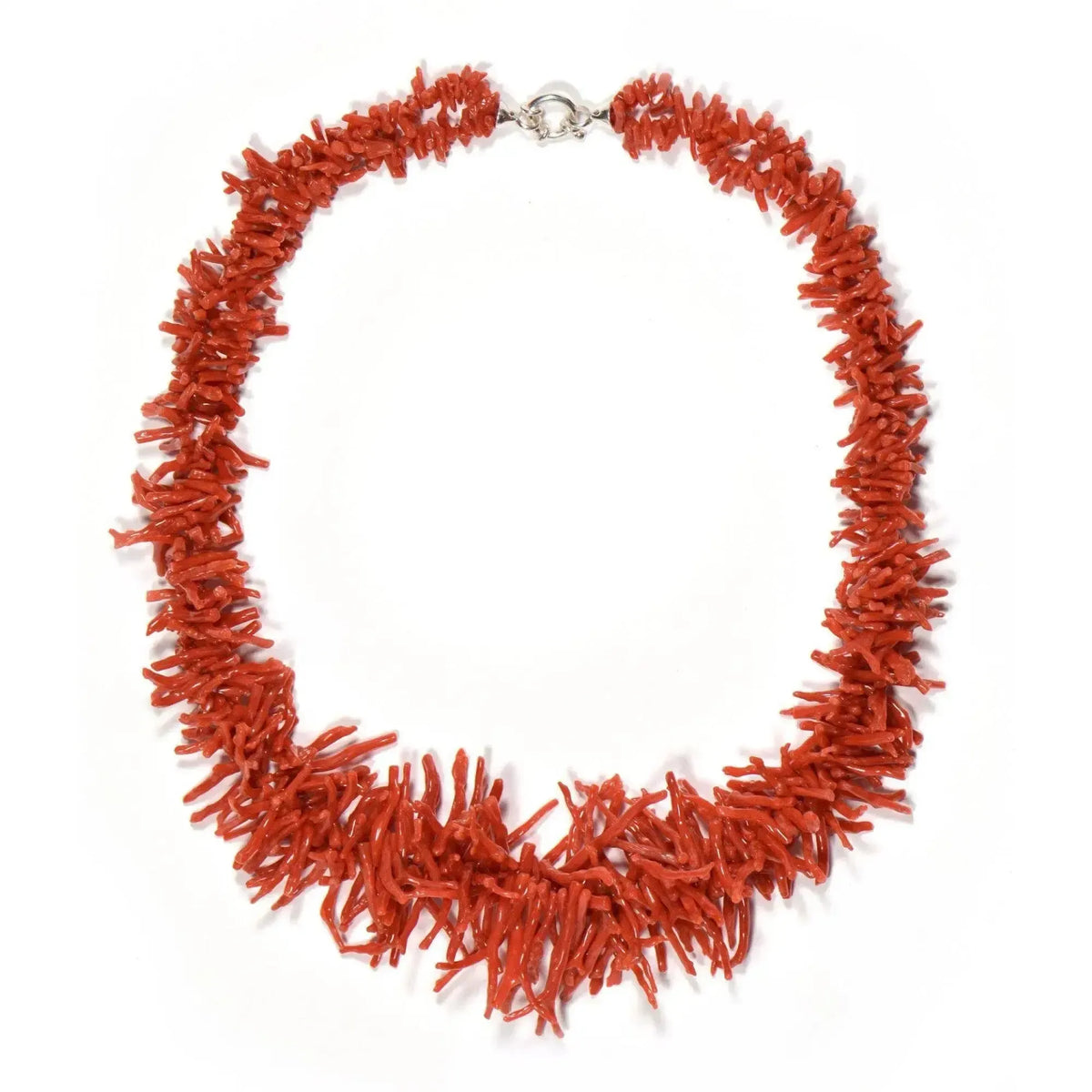 Collier branche de corail et argent 925