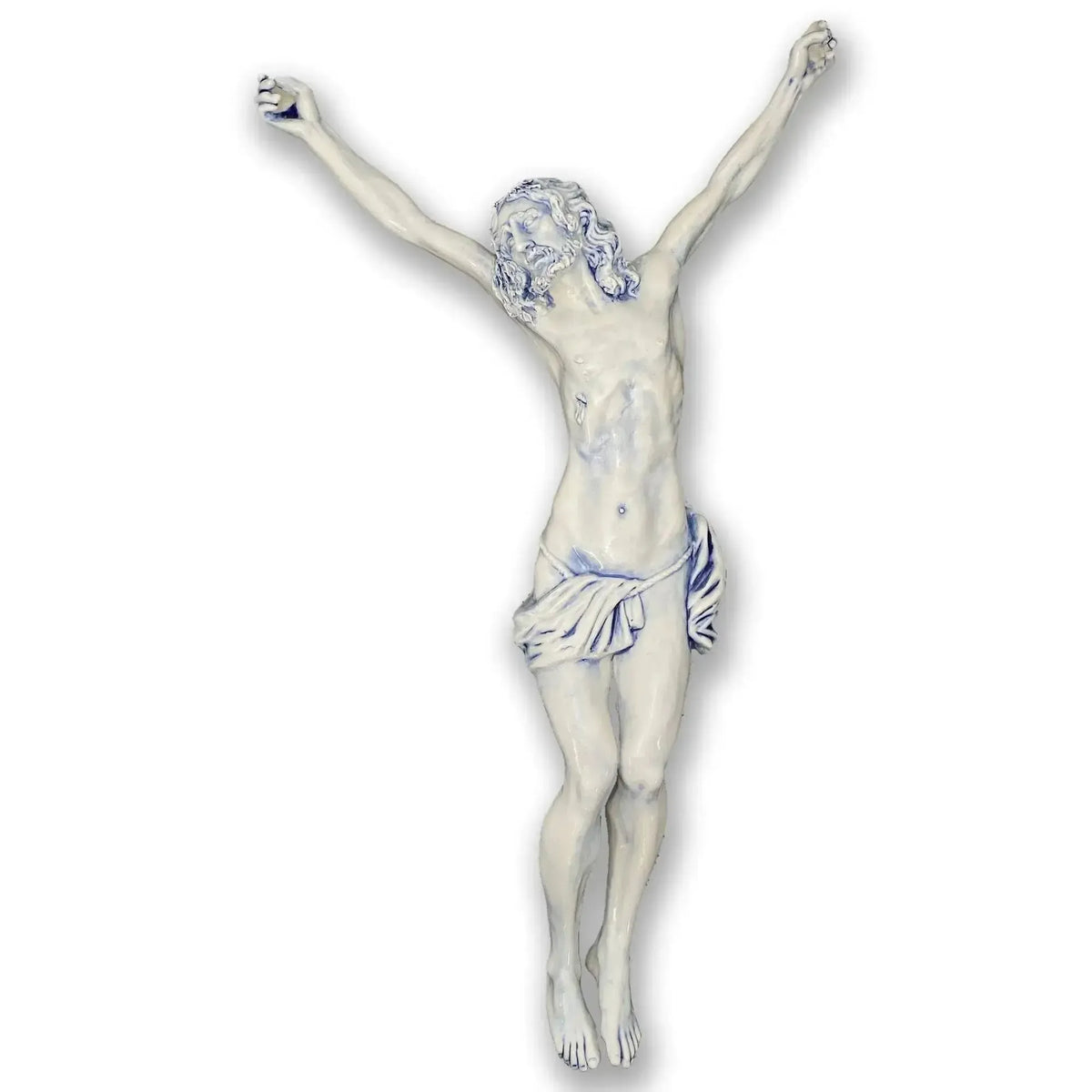 Statue representing the crucifixion of Jesus in Capodimonte porcelain