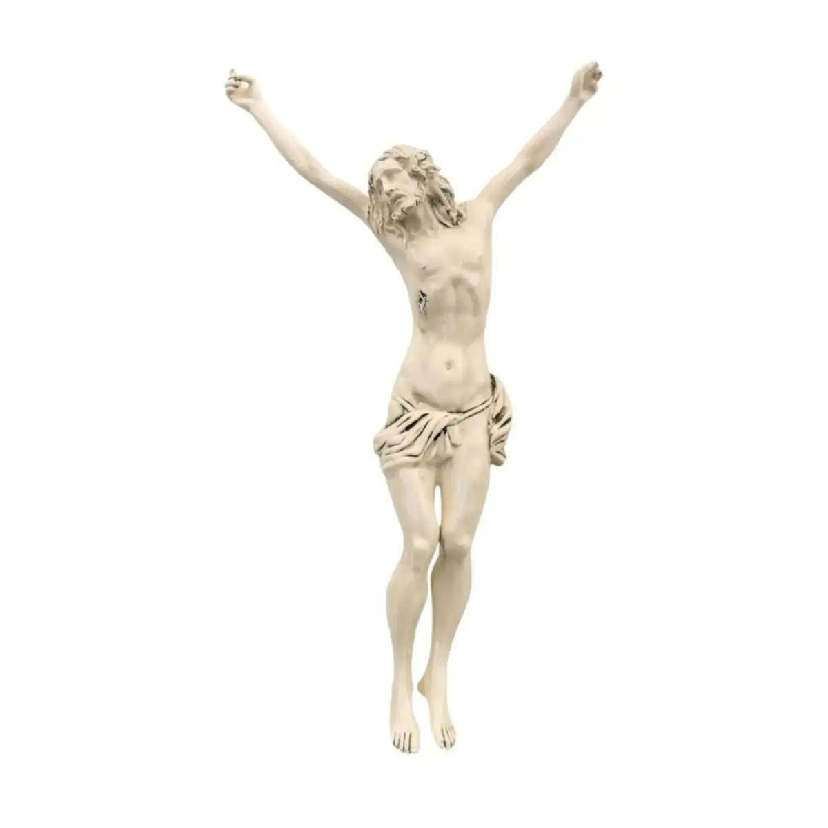 Statue of crucified Jesus in Capodimonte porcelain.
