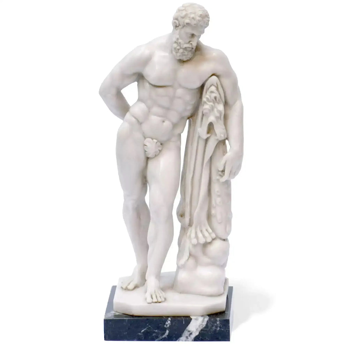 Scultura in Marmo di Ercole Farnese 26 cm vista frontale
