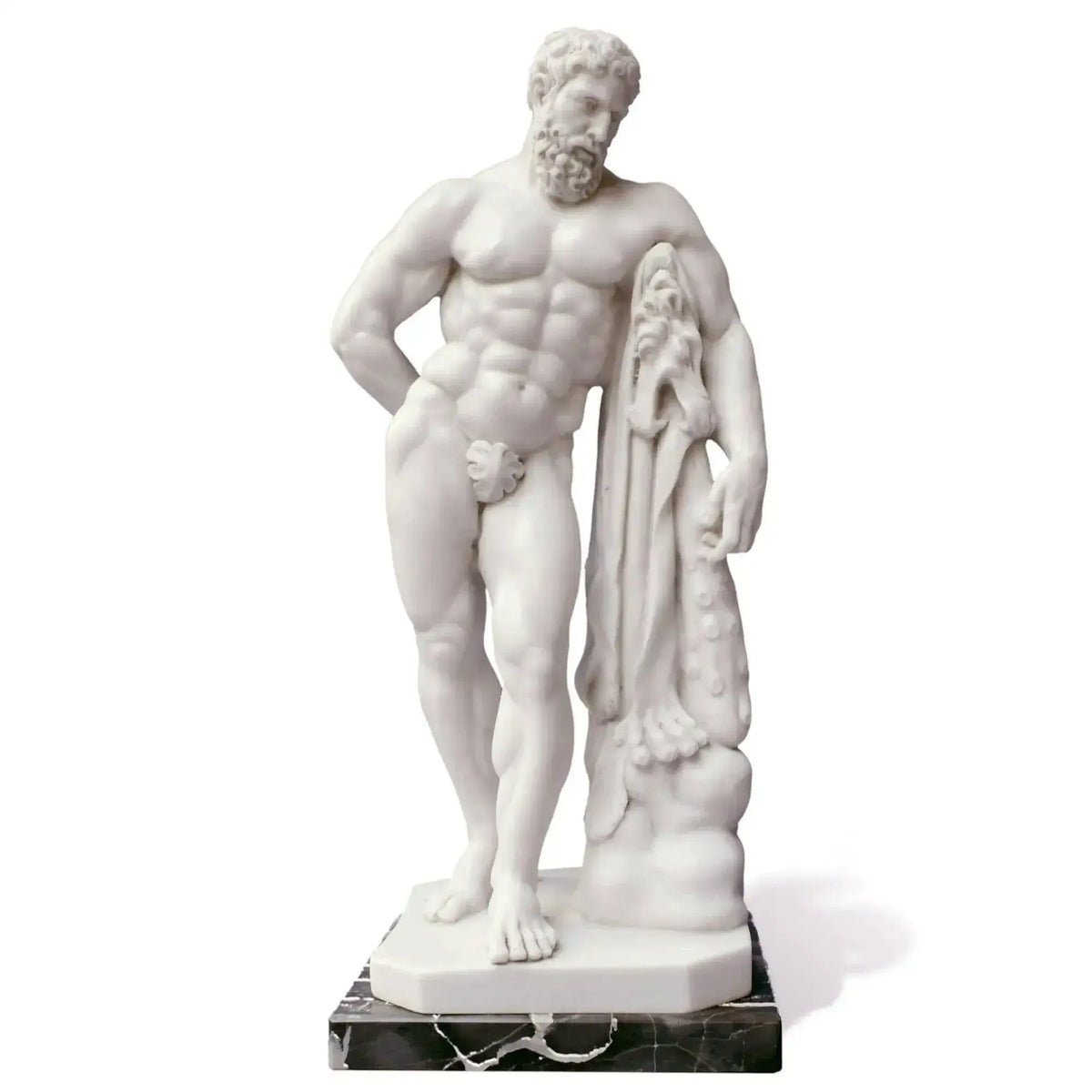 Scultura in Marmo di Ercole Farnese - 33 cm vista frontale 