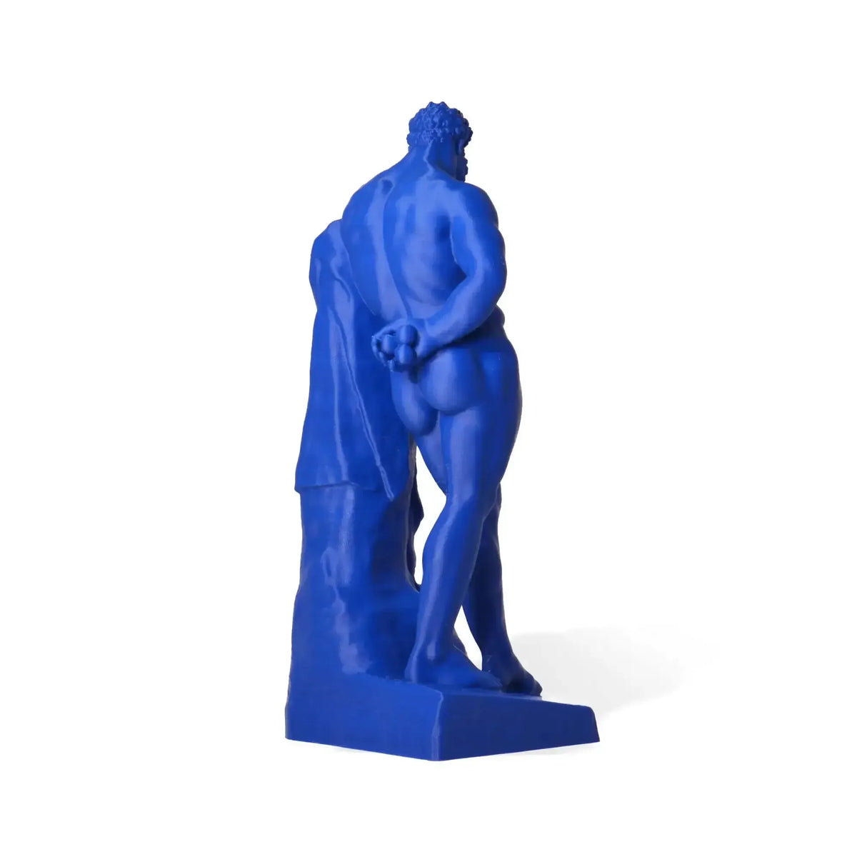 Rear view of Hercules statue, blue color