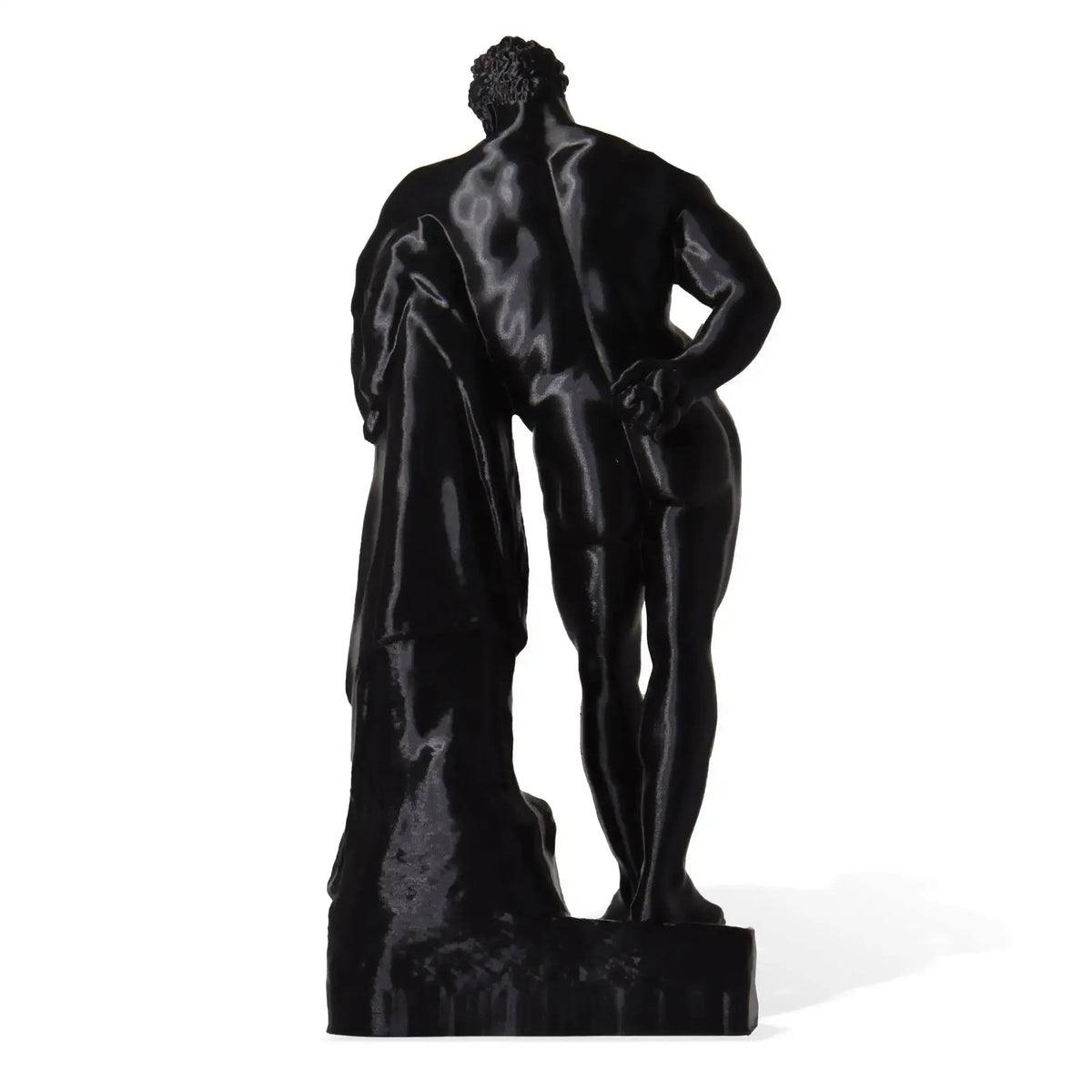 Rear view of the statue of Farnese Hercules, black color