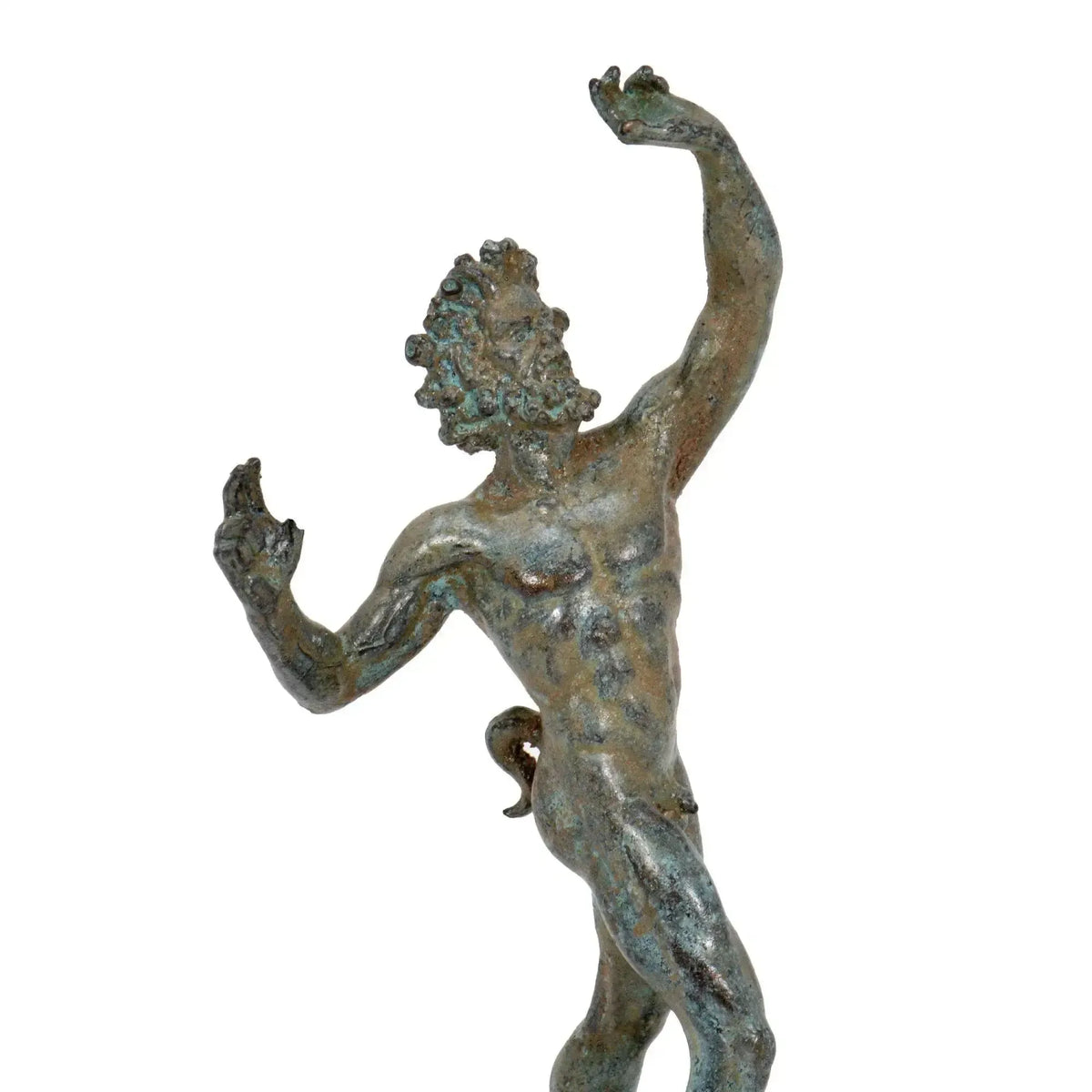 Faune dansant de Pompéi en bronze, statuette
