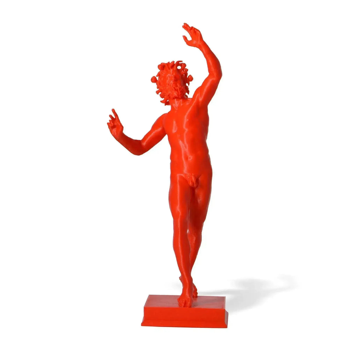 Three-dimensional dancing faun statue Pompeii