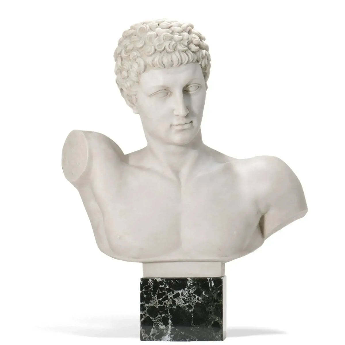 Busto de mármol del dios griego Hermes 46 cm