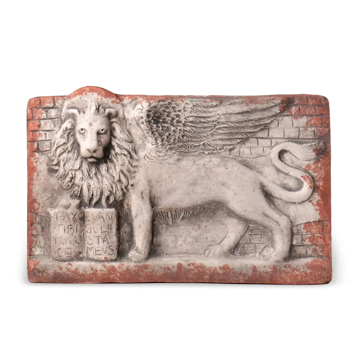 Lion of Saint Mark in terracotta plate