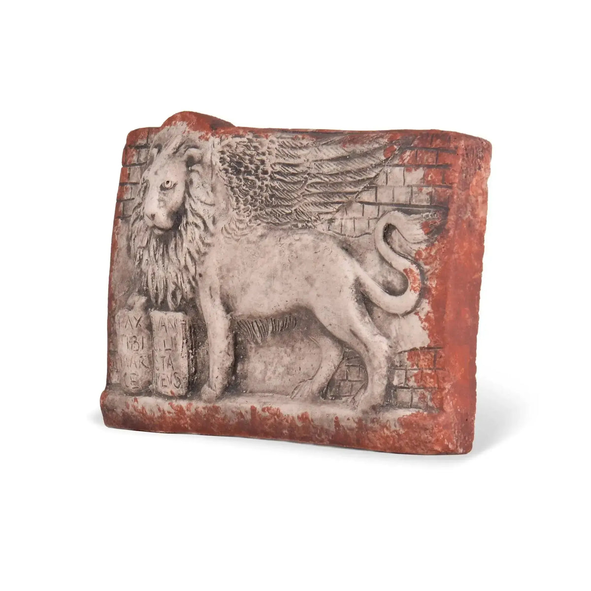 Terracotta plate of the winged lion of Saint Mark, Italy