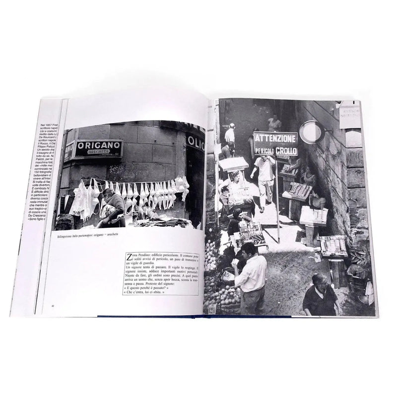 Page interne du livre "La Napoli di Bellavista" de Luciano De Crescenzo.