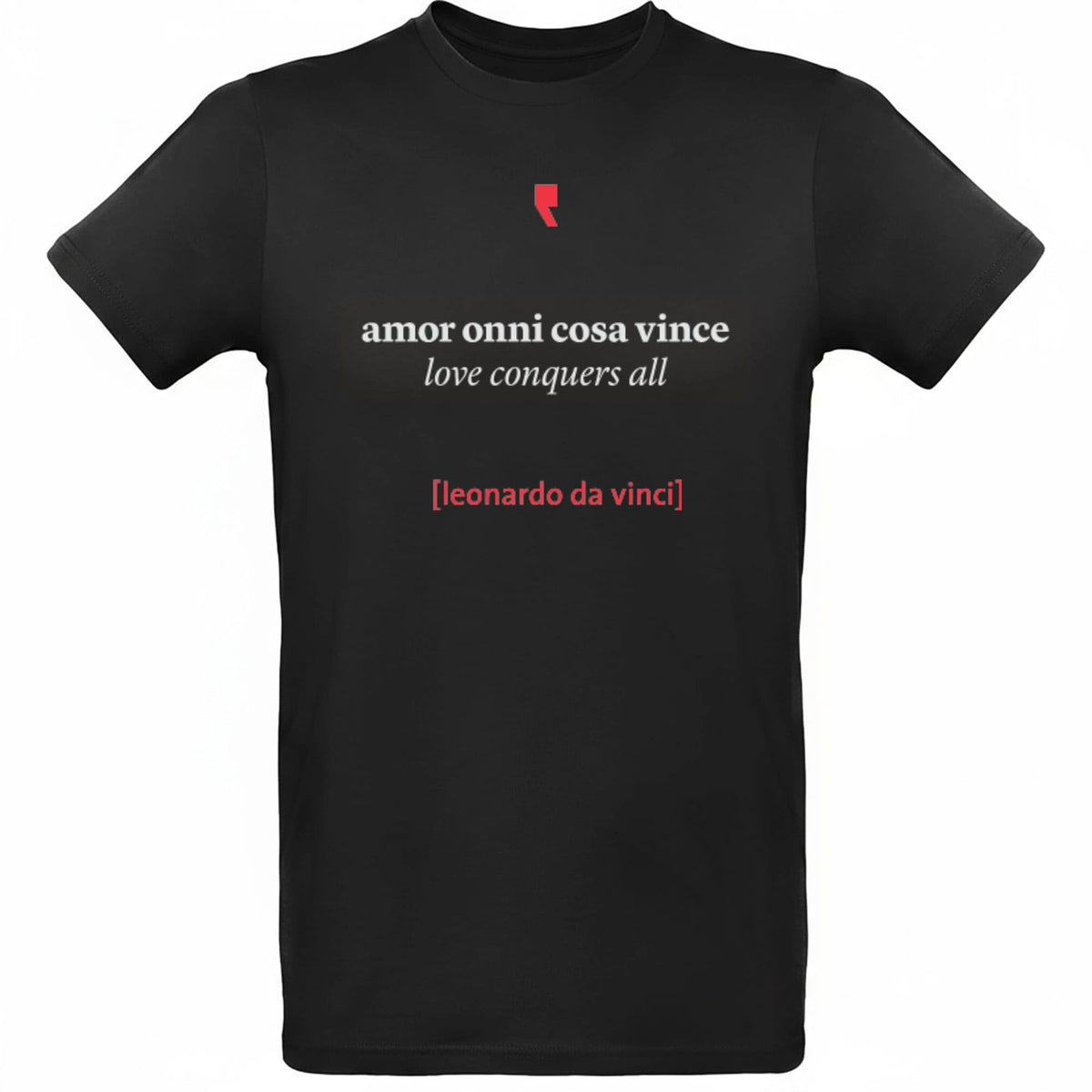 Camiseta minimalista inspirada en Leonardo da Vinci, con gráfico sencillo en estilo renacentista.