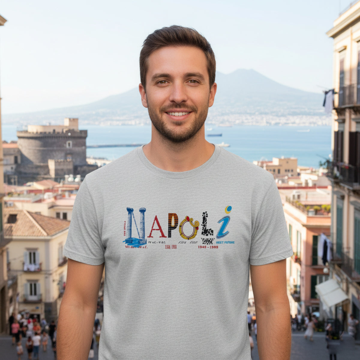 T-shirt unisexe Napoli – 100 % coton, fabriqué en Italie