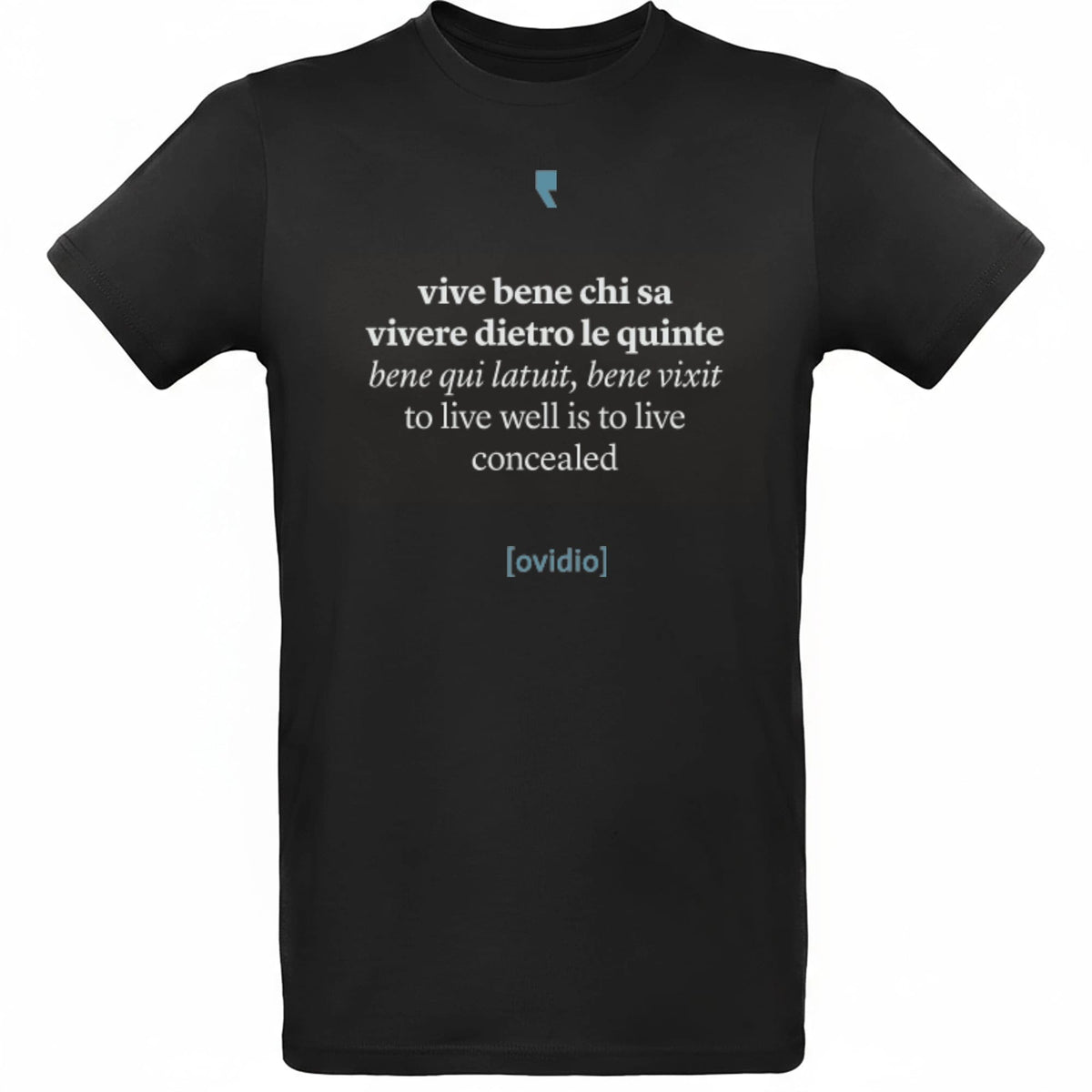 Camiseta de hombre “Ovidio Conceptual” con gráfico artístico inspirado en los temas de la poesía clásica.