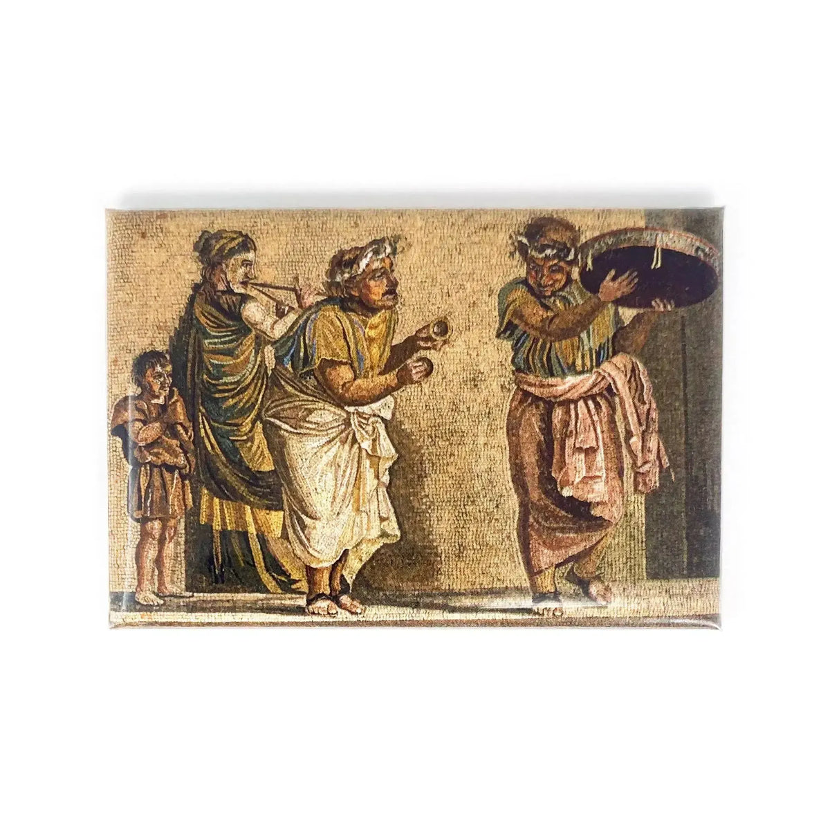 Magnete con scena teatrale di musici ambulanti di Pompei