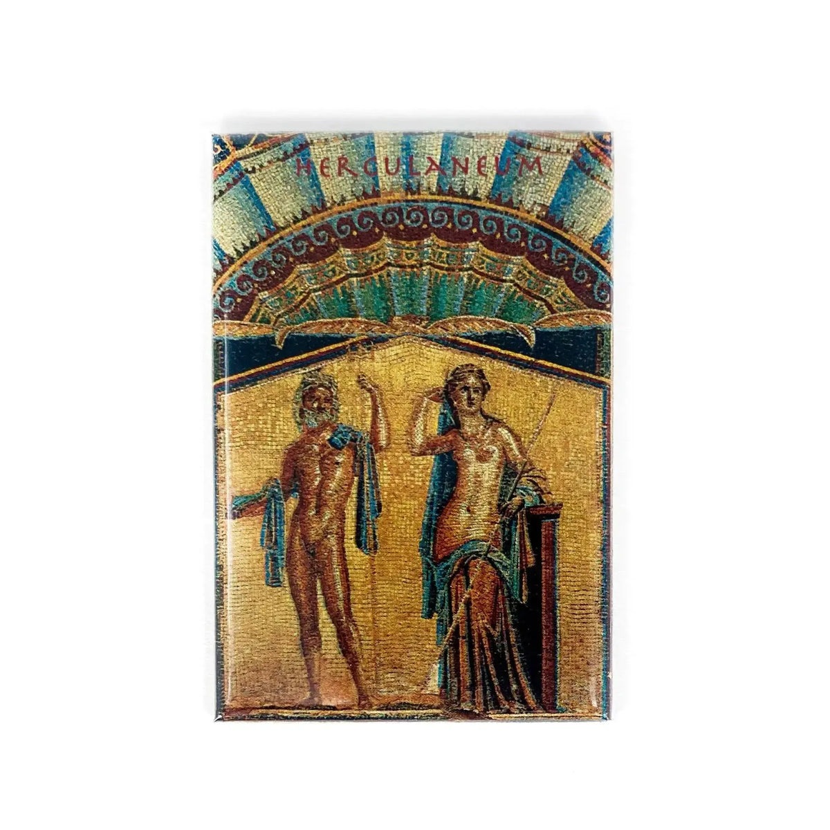 Magnete con mosaico di Nettuno e Anfitrite e scritta “Herculaneum”