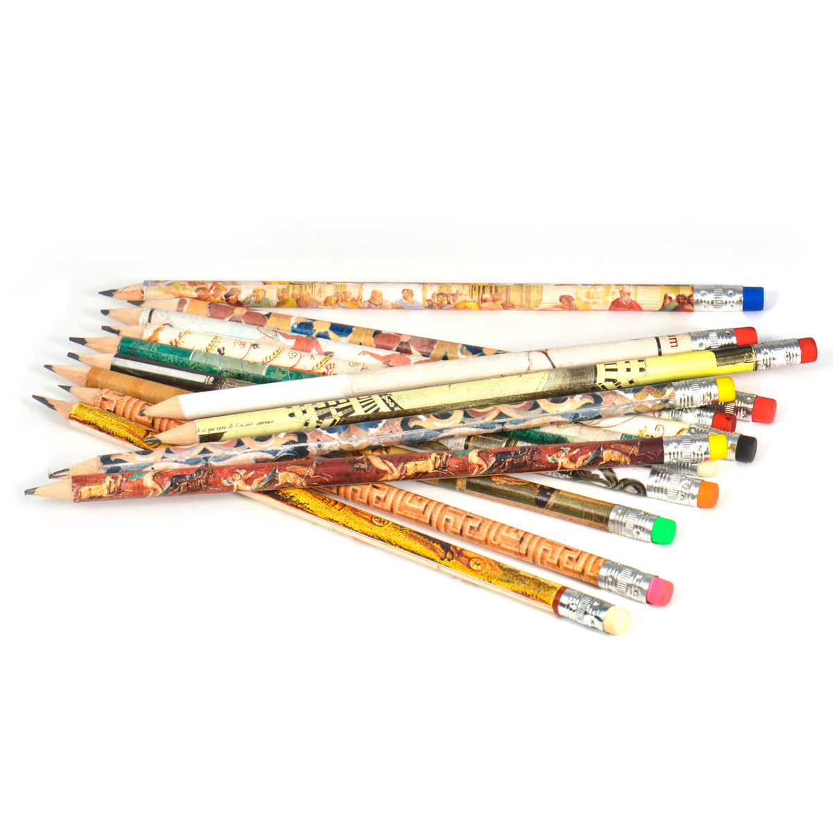 Wooden pencil with eraser – Greek, Roman and Italian Art | 16 Variants