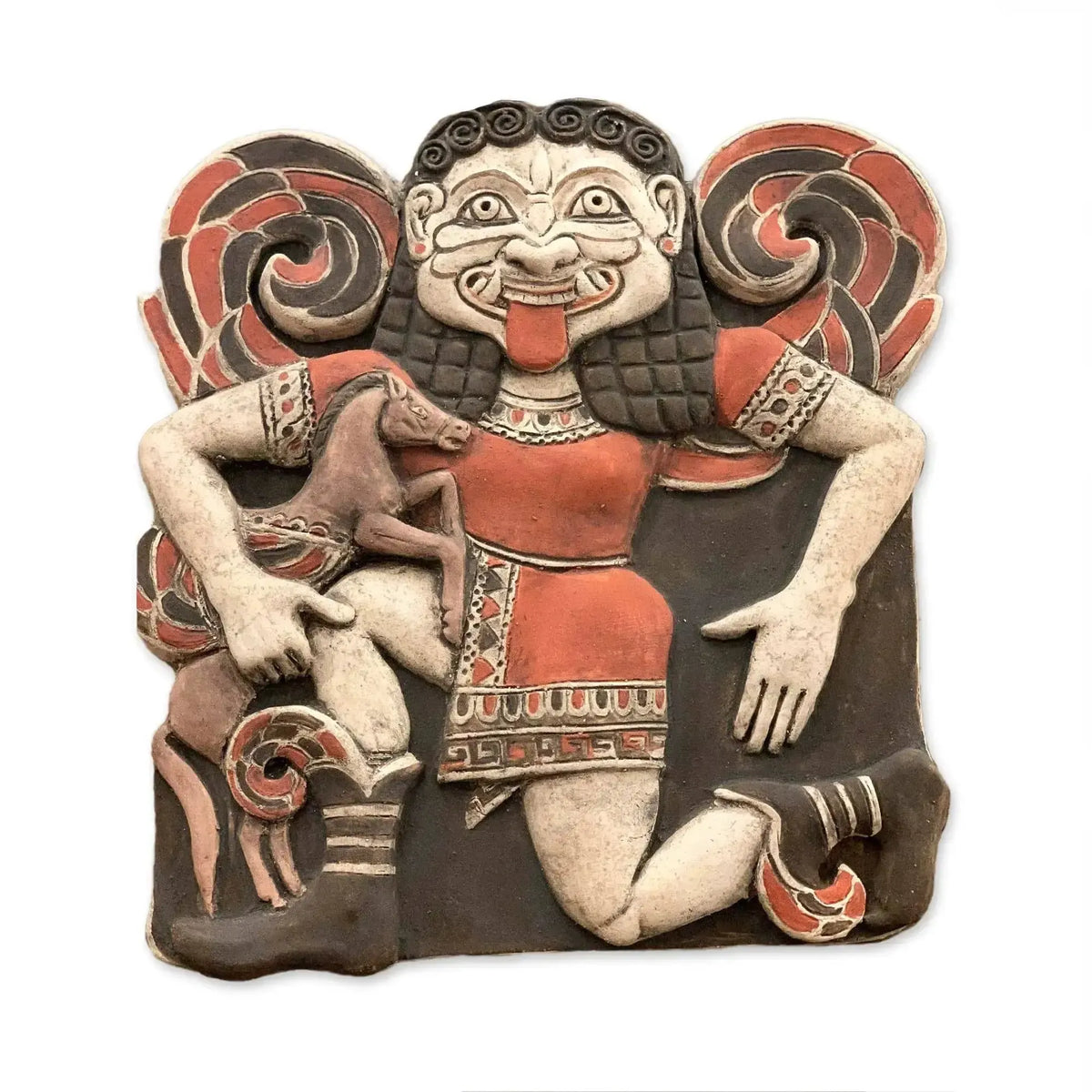 Running Gorgon Medusa, assiette en terre cuite, inspirée de la mythologie grecque