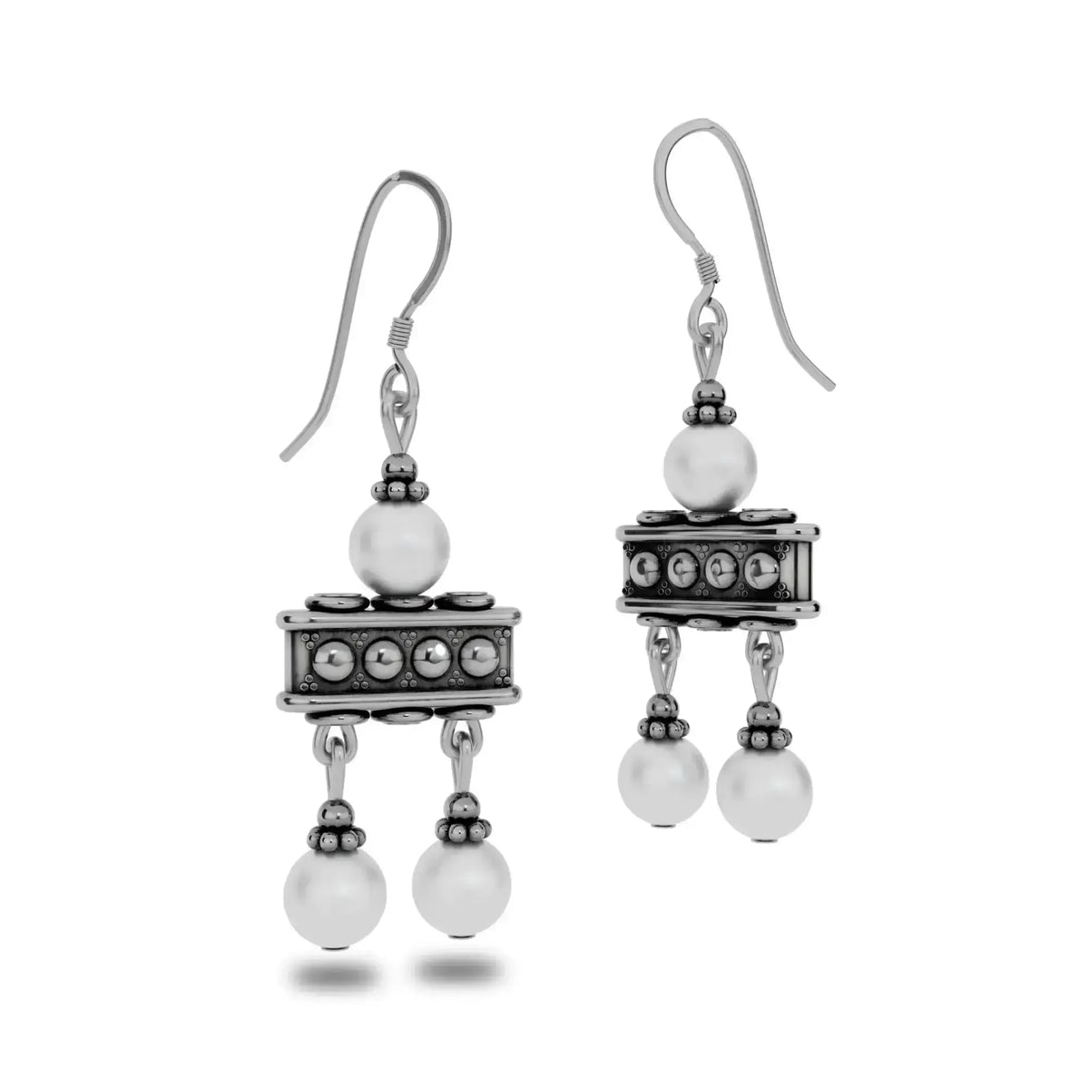 Roman earrings with two pendants