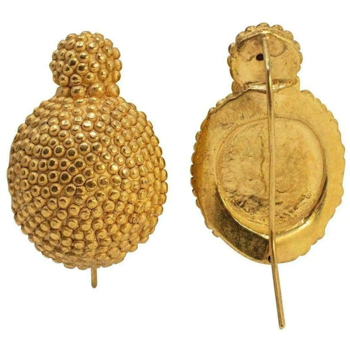 18K gold plated sphere earrings, Herculaneum style