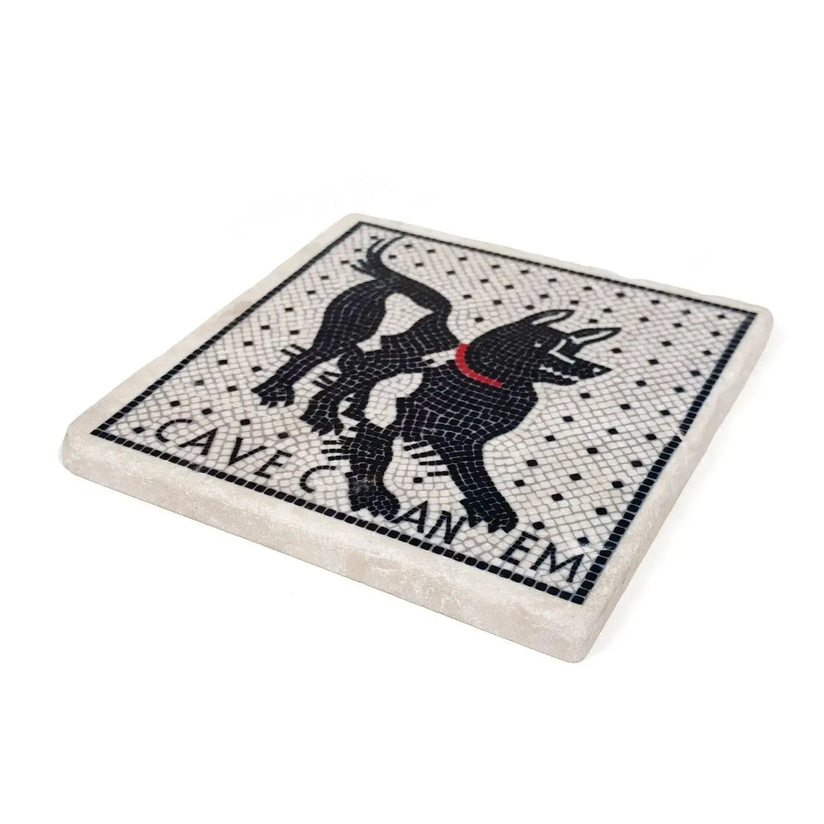 Roman mosaic depicting a guard dog with the inscription "Cave Canem"