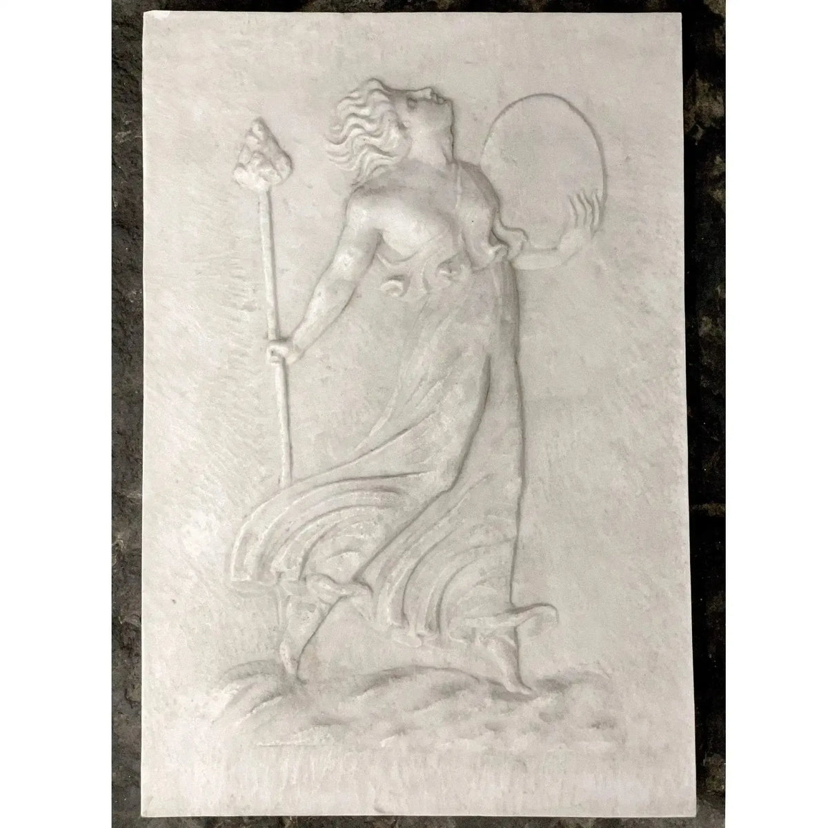 Maenad dancing marble plaque