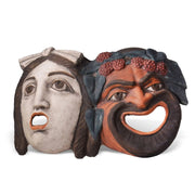 Maschere della commedia e della tragedia in terracotta, ispirate al teatro pompeiano