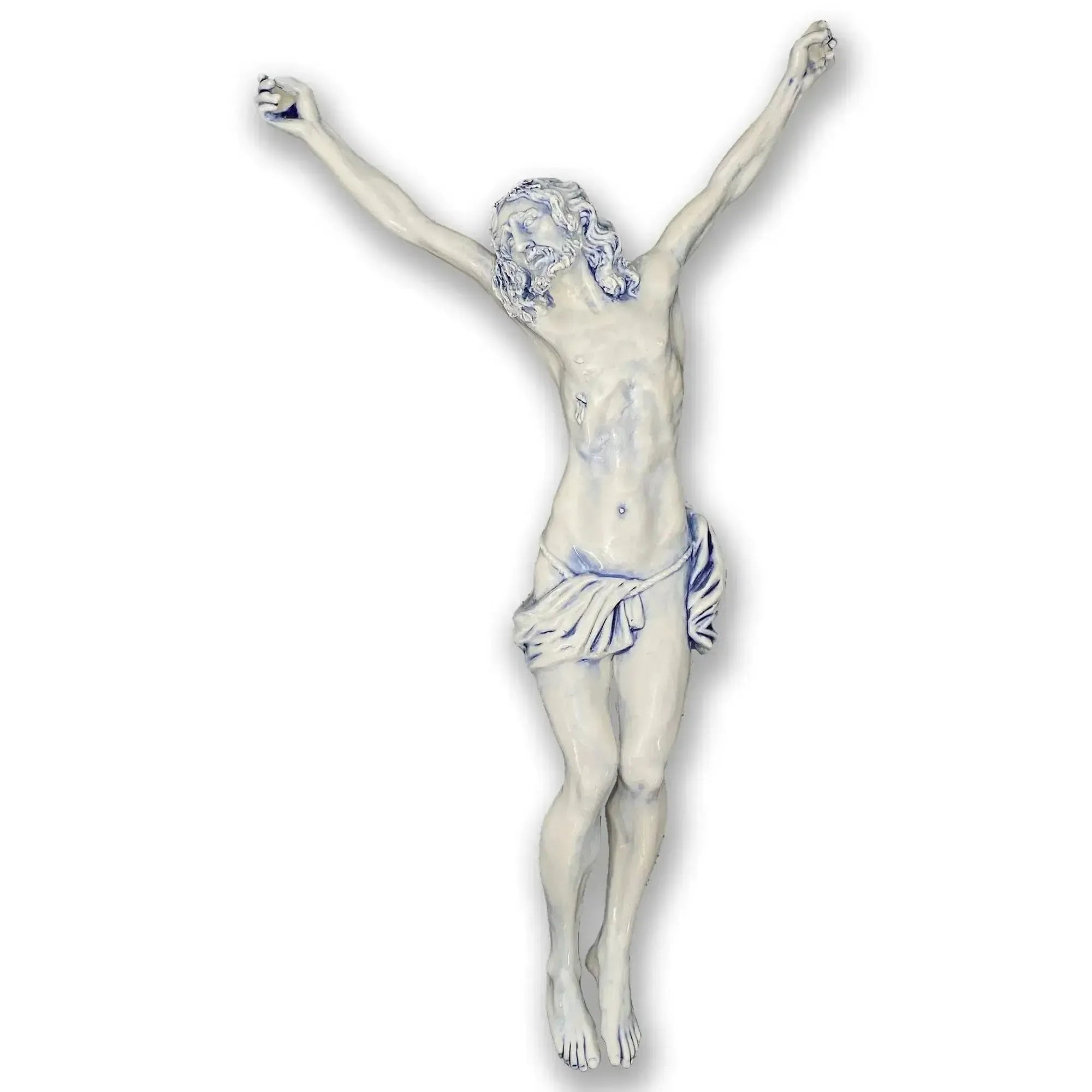 Collezione Vittoria - Crocifisso Da Parete In Pietra Bianca 25,5 Cm | Made In Italy
