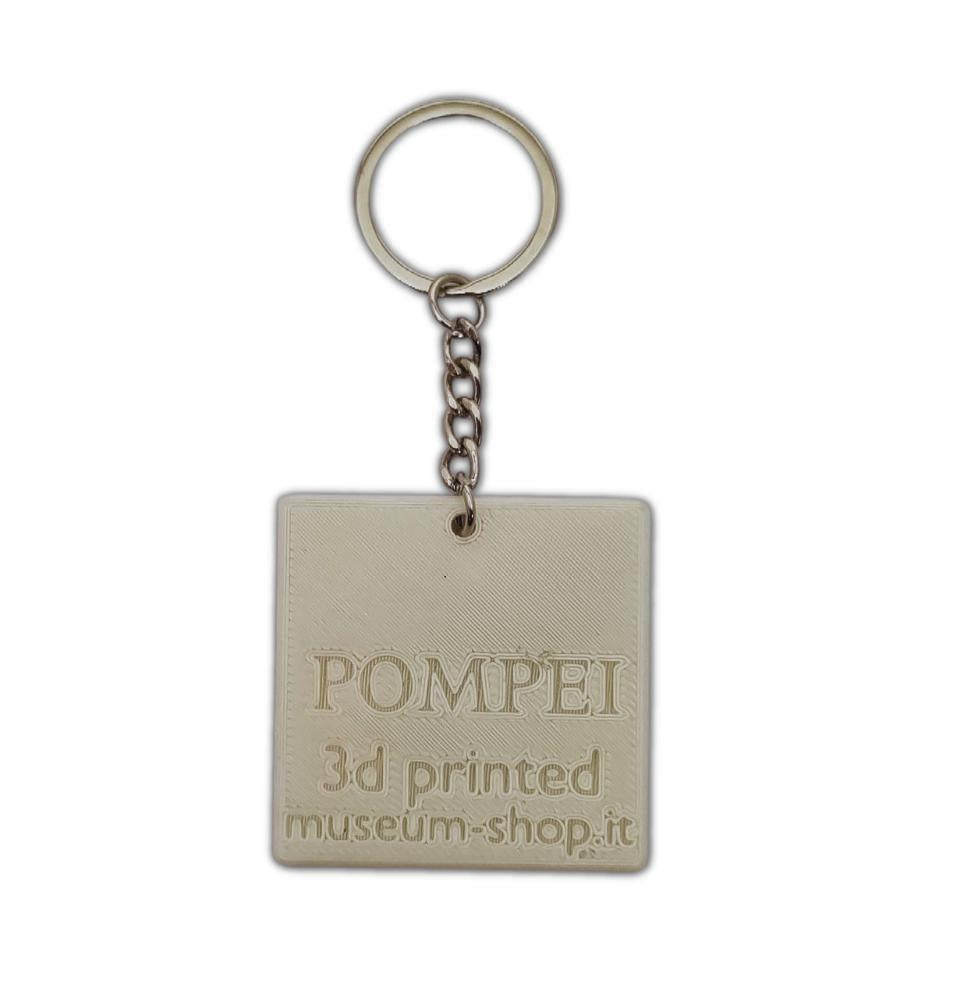 "Cave Canem" Keychain – Pompeii Mosaic in Bioplastic