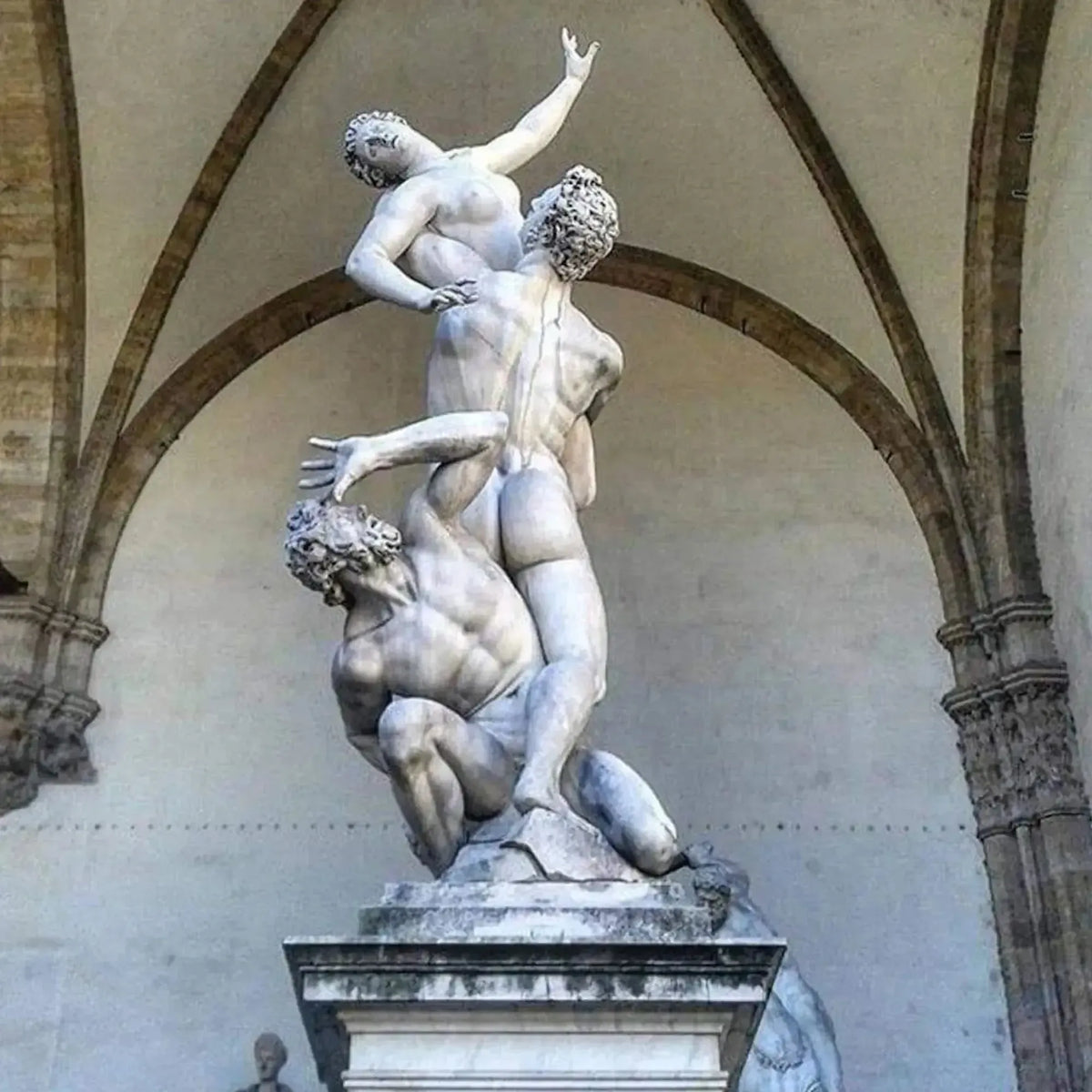 Marble sculpture of the Rape of the Sabine Women, 50 cm