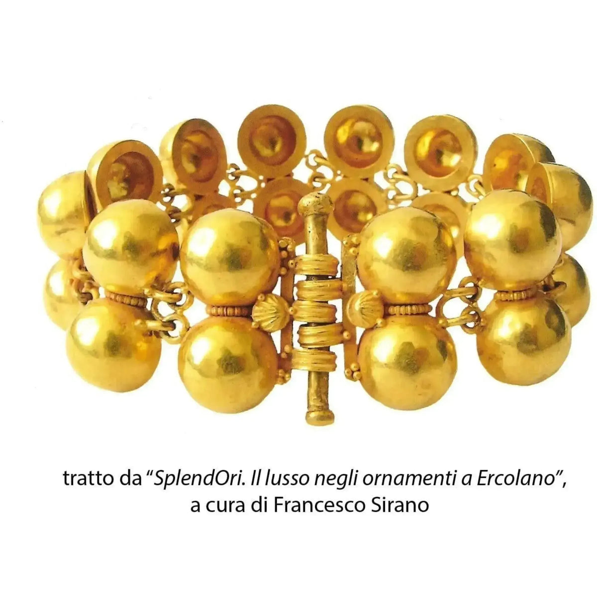Bracelet bijoux Herculanum, plaqué or 18 carats