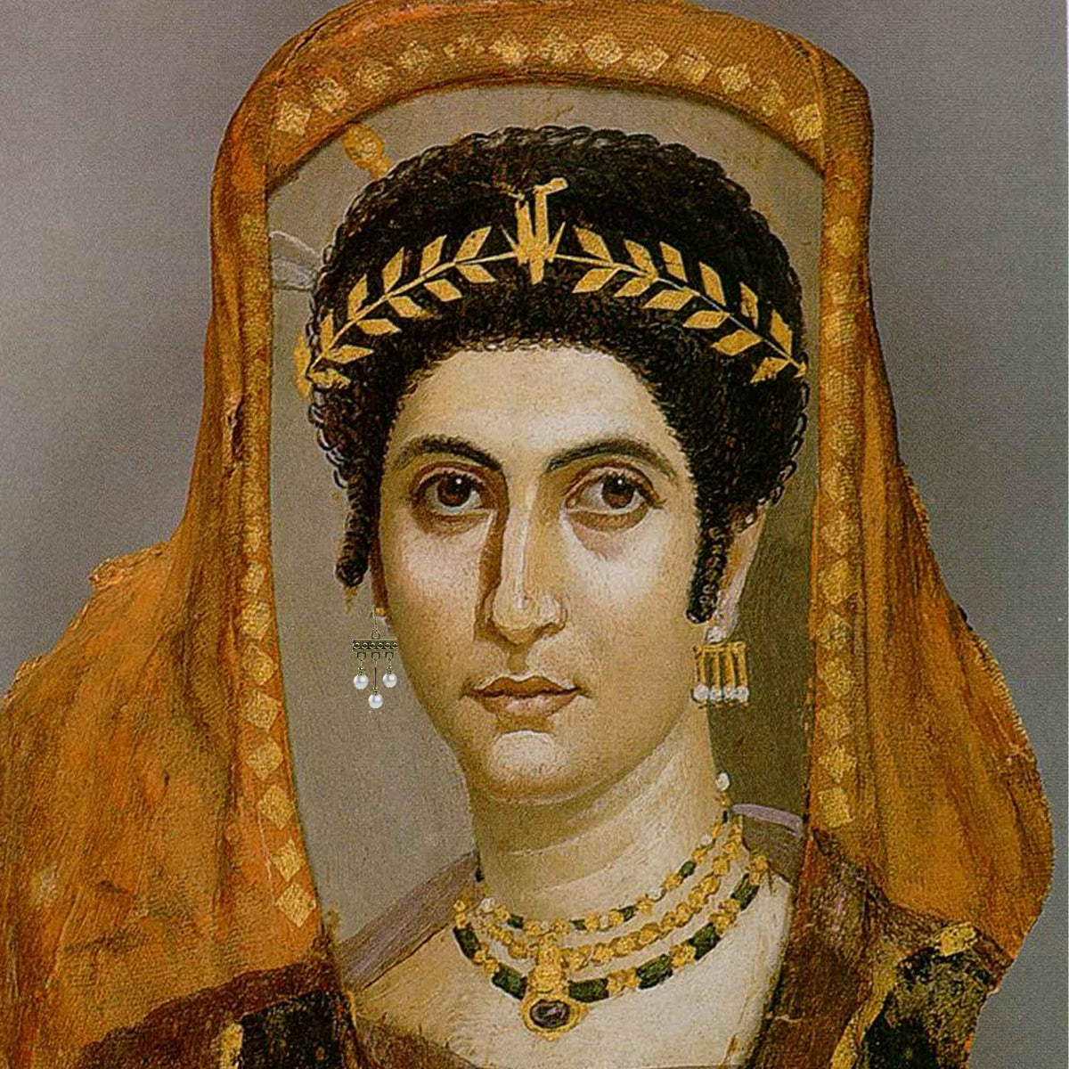 Pompeii Crotalia Earrings with Three Pendants