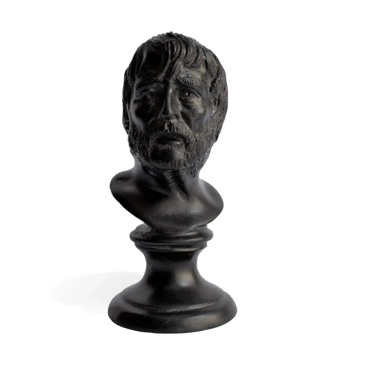 Seneca bust in black patina bronze