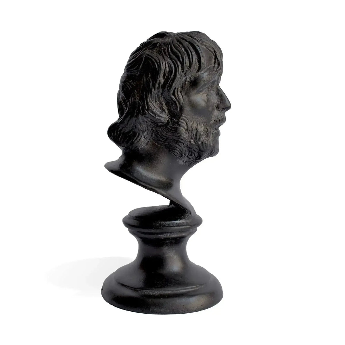 Seneca head in black patina bronze